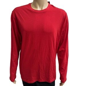 PRL Polo Ralph Lauren Long Sleeve T-Shirt Red 100% Cotton Mens Medium M
